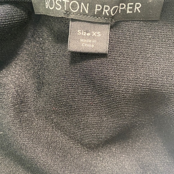 NWT Boston Proper Black and White Long Sleeve Blouse Top - XS - Picture 10 of 11